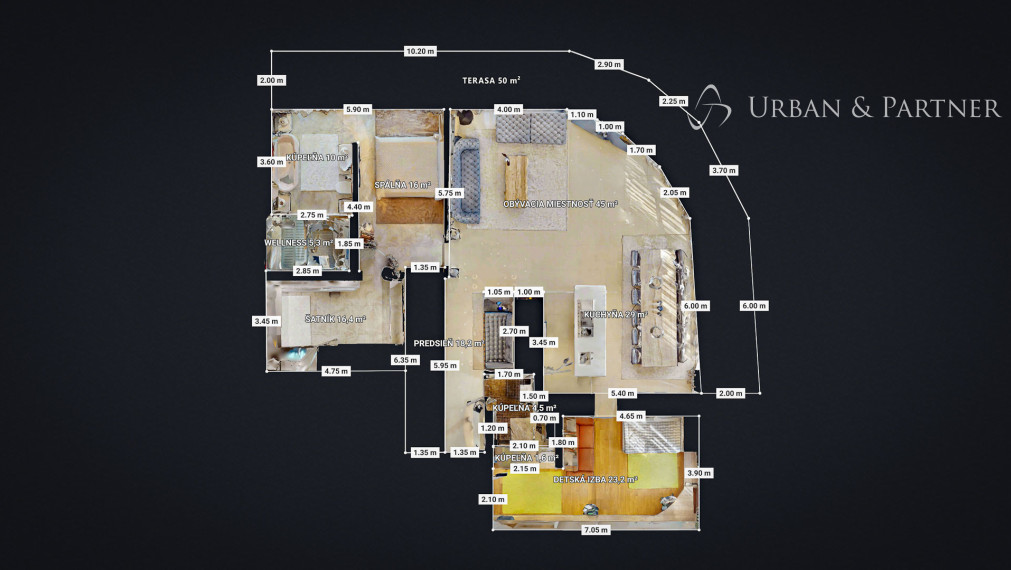 Luxusný 3-izbový byt s panoramatickou terasou v Pezinku – pri Zámockom parku